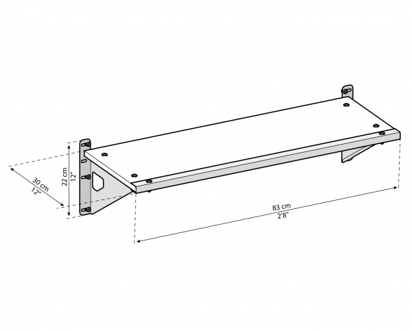 Palram-Canopia Regal für Gerätehaus Skylight, Rubicon (BxT 83x30cm) 16mm HKP / Stahl